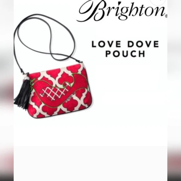 Brighton Love Dove Canvas Crossbody Purse Bag - Picture 3 of 11